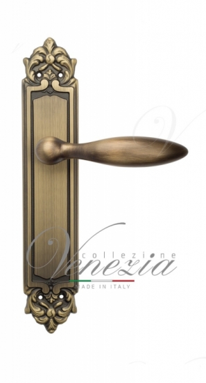 Ручка дверная на планке проходная Venezia Maggiore PL96 матовая бронза