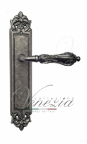 Ручка дверная на планке проходная Venezia Monte Cristo PL96 античное серебро