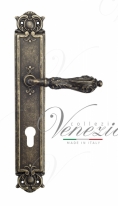 Ручка дверная на планке под цилиндр Venezia Monte Cristo CYL PL97 античная бронза