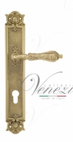 Ручка дверная на планке под цилиндр Venezia Monte Cristo CYL PL97 полированная латунь