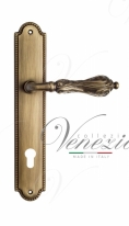 Ручка дверная на планке под цилиндр Venezia Monte Cristo CYL PL98 матовая бронза