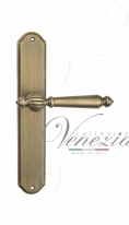 Ручка дверная на планке проходная Venezia Pellestrina PL02 матовая бронза