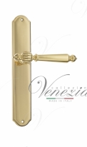 Ручка дверная на планке проходная Venezia Pellestrina PL02 полированная латунь