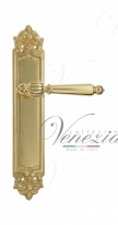 Ручка дверная на планке проходная Venezia Pellestrina PL96 полированная латунь