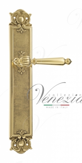 Ручка дверная на планке проходная Venezia Pellestrina PL97 полированная латунь