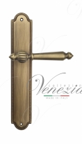 Ручка дверная на планке проходная Venezia Pellestrina PL98 матовая бронза