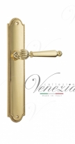 Ручка дверная на планке проходная Venezia Pellestrina PL98 полированная латунь