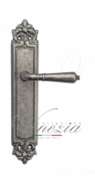 Ручка дверная на планке проходная Venezia Vignole PL96 античное серебро