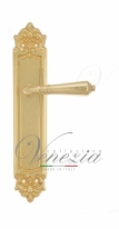 Ручка дверная на планке проходная Venezia Vignole PL96 полированная латунь