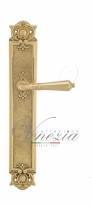 Ручка дверная на планке проходная Venezia Vignole PL97 полированная латунь