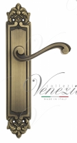 Ручка дверная на планке проходная Venezia Vivaldi PL96 матовая бронза