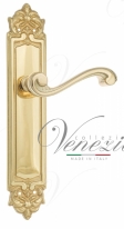 Ручка дверная на планке проходная Venezia Vivaldi PL96 полированная латунь
