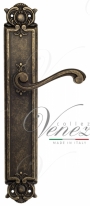 Ручка дверная на планке проходная Venezia Vivaldi PL97 античная бронза