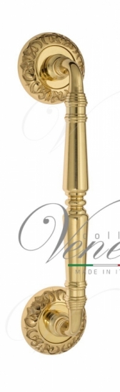 Ручка дверная скоба Venezia Vignole 270мм (210мм) D4 полированная латунь