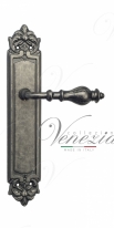 Ручка дверная на планке проходная Venezia Gifestion PL96 античное серебро
