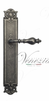 Ручка дверная на планке проходная Venezia Gifestion PL97 античное серебро