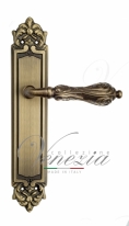 Ручка дверная на планке проходная Venezia Monte Cristo PL96 матовая бронза
