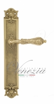 Ручка дверная на планке проходная Venezia Monte Cristo PL97 полированная латунь