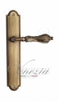 Ручка дверная на планке проходная Venezia Monte Cristo PL98 матовая бронза