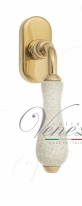 Ручка оконная Venezia Colosseo белая керамика паутинка FW полированная латунь