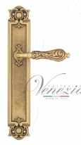 Ручка дверная на планке проходная Venezia Monte Cristo PL97 французское золото + коричневый