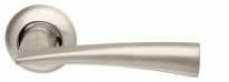 Ручка дверная на круглой розетке Armadillo Columba Ld80-1Sn/Cp-3 Никель матовый/Хром