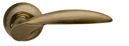 Ручка дверная на круглой розетке Armadillo Diona Ld20-1Ab/Gp-7 Бронза/Золото