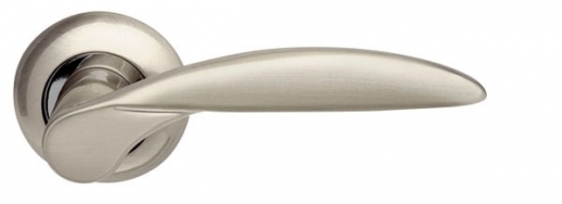 Ручка дверная на круглой розетке Armadillo Diona Ld20-1Sn/Cp-3 Никель матовый/Хром