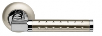 Ручка дверная на круглой розетке Armadillo Eridan Ld37-1Sn/Cp-3 Никель матовый/Хром
