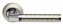 Ручка дверная на круглой розетке Armadillo Eridan Ld37-1Sn/Cp-3 Никель матовый/Хром (Кв. 8Х140)