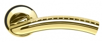 Ручка дверная на круглой розетке Armadillo Libra Ld26-1Gp-22 Золото (Кв. 8Х140)