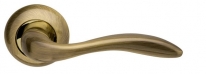 Ручка дверная на круглой розетке Armadillo Selena Ld19-1Ab/Gp-7 Бронза/Золото