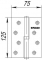 Петля дверная разъемная Fuaro 413-5  Pn Left (Перламутровый никель) Левая