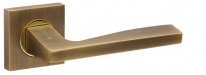 Ручка дверная на квадратной розетке Fuaro Rock Km Ab/Gp-7 Бронза/золото