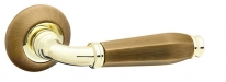 Ручка дверная на круглой розетке Fuaro Enigma Rm Ab/Gp-7