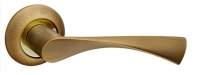 Ручка дверная на круглой розетке Fuaro Prima Rm Ab/Gp-7