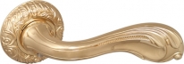 Ручка дверная на круглой розетке Fuaro Barocco Sm Gold-24 Золото 24К
