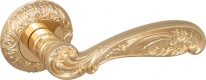 Ручка дверная на круглой розетке Fuaro Brilliant Sm Gold-24 Золото 24К