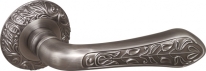 Ручка дверная на круглой розетке Fuaro Monarch Sm As-3 Серебро античное