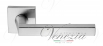 Ручка дверная на квадратной розетке Venezia Unique Easy Хром матовый