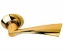 Ручка дверная на круглой розетке Bussare Classico A-01-10, Золото матовое