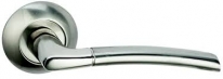 Ручка дверная на круглой розетке Bussare Fino A-13-10, Хром/Хром матовый