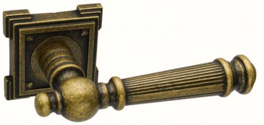 Ручка дверная на квадратной розетке Adden Bau Vintage Castello Vq212 Aged Bronze, Бронза состаренная