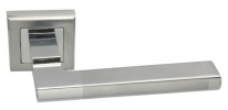Ручка дверная на квадратной розетке Adden Bau Quadro Piana Q307 Satin Chrome, Хром