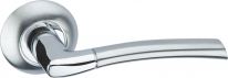 Ручка дверная на круглой розетке Adden Bau Absolut Slim A128, Хром
