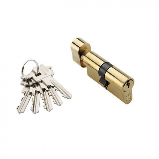 Цилиндровый механизм Adden Bau Cyl 5-60 Knob Gold, Золото; Ключ-Вертушка