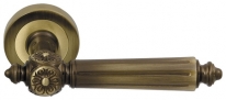 Ручка дверная на круглой розетке Mbc Persea (Roset) Бронза
