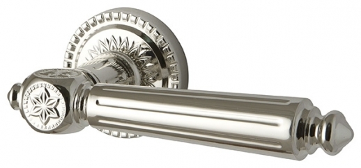Ручка дверная на круглой розетке Armadillo Matador Cl4-Silver-925 Серебро 925
