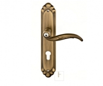 Ручка дверная на планке под цилиндр Forme Gp510 Como Cyl Золото 24К + Swarovski