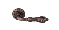 Ручка дверная на круглой розетке Melodia 229 60 Мм Libra Серебро античное
